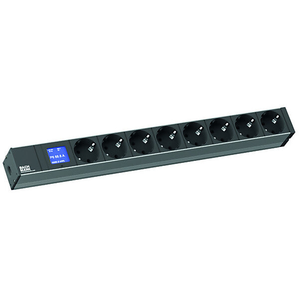 BACHMANN Steckdosenleiste 8xSchutzk mit Amperemeter 800.2054
